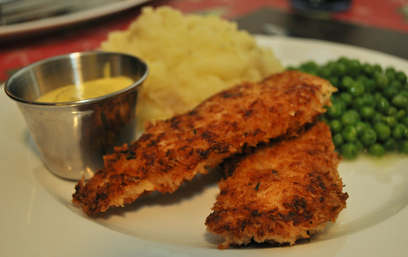My Tiny Oven Crispy Buttermilk Chicken Fingers with Honey Mustard Dip