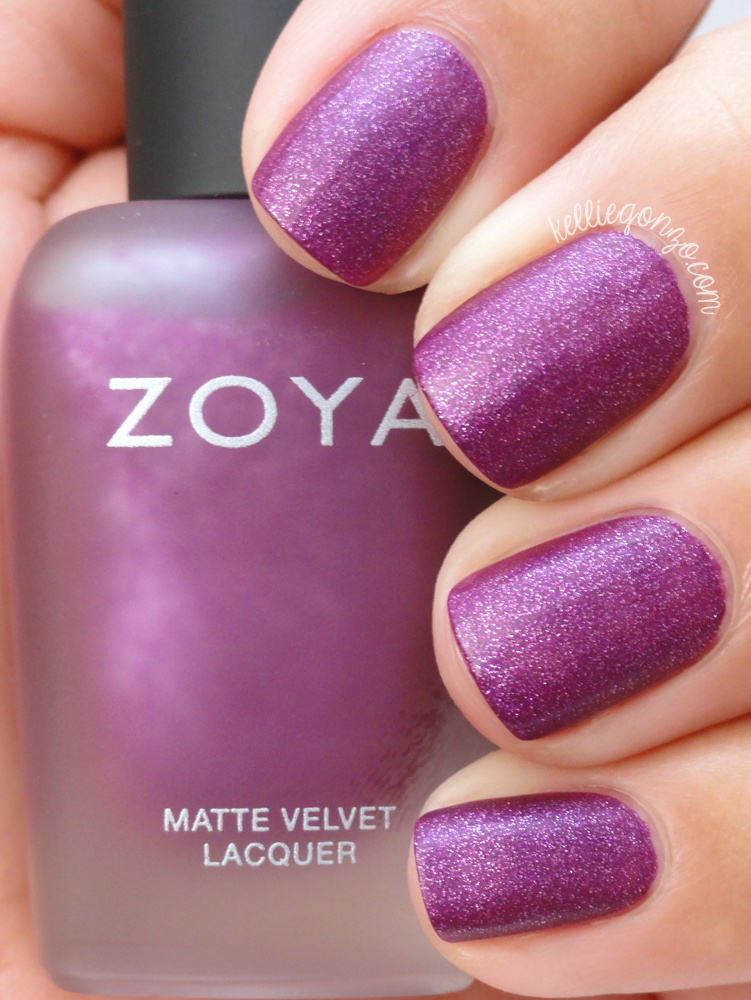 KellieGonzo: Zoya Matte Velvet Collection 2014 Swatches & Review