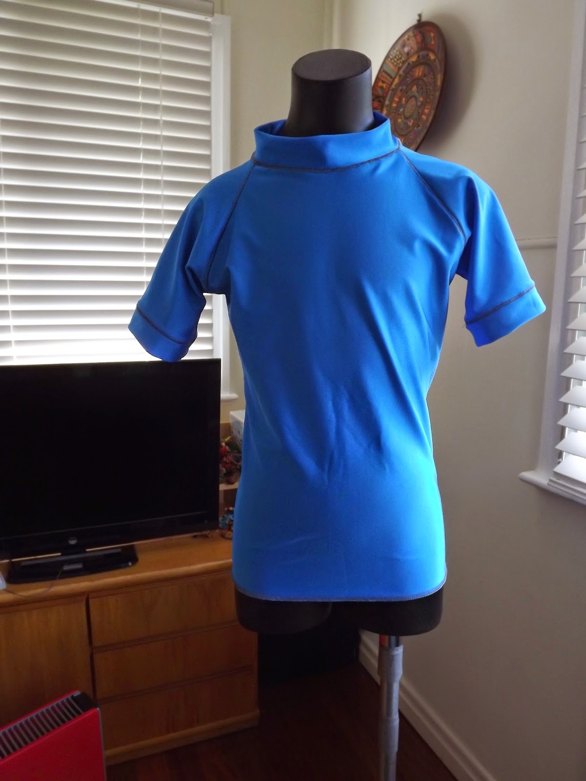 Sew Darn Tired Swimming rashie for the boys