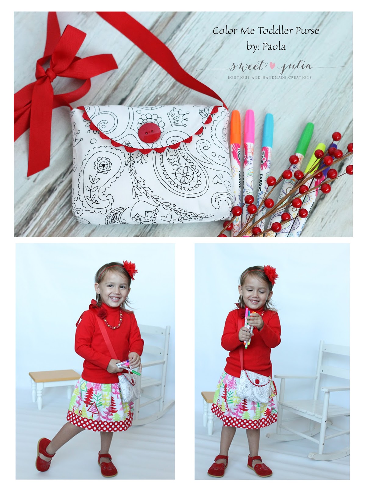 Sweet Julia Boutique Color Me Toddler Purse Tutorial