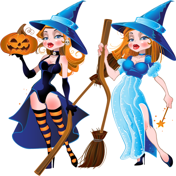 brujas de Halloween - vector