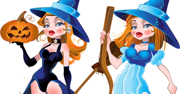 Brujas de Halloween - vector | Vector Clipart