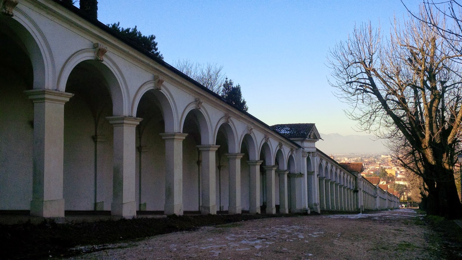 The arcade leading to the top of Monte Berico