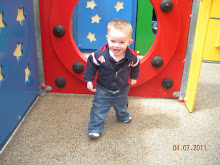 Brenen running in the play ground