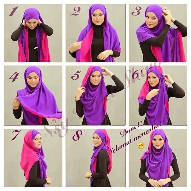 Two Colors Hijab Tutorial Style Leila's Hijabs & More Store Blog