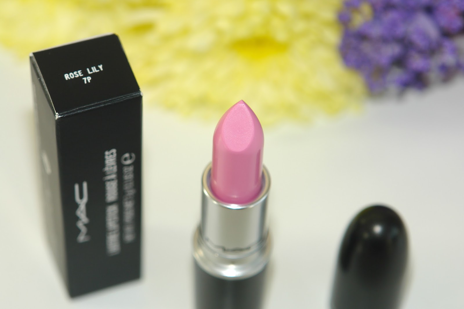 MAC Rose Lily lipstick, lipstick, MAC, make up, pink, review, swatches