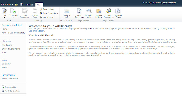 New Wiki Page in SharePoint Foundation New Wiki Page in SharePoint Foundation