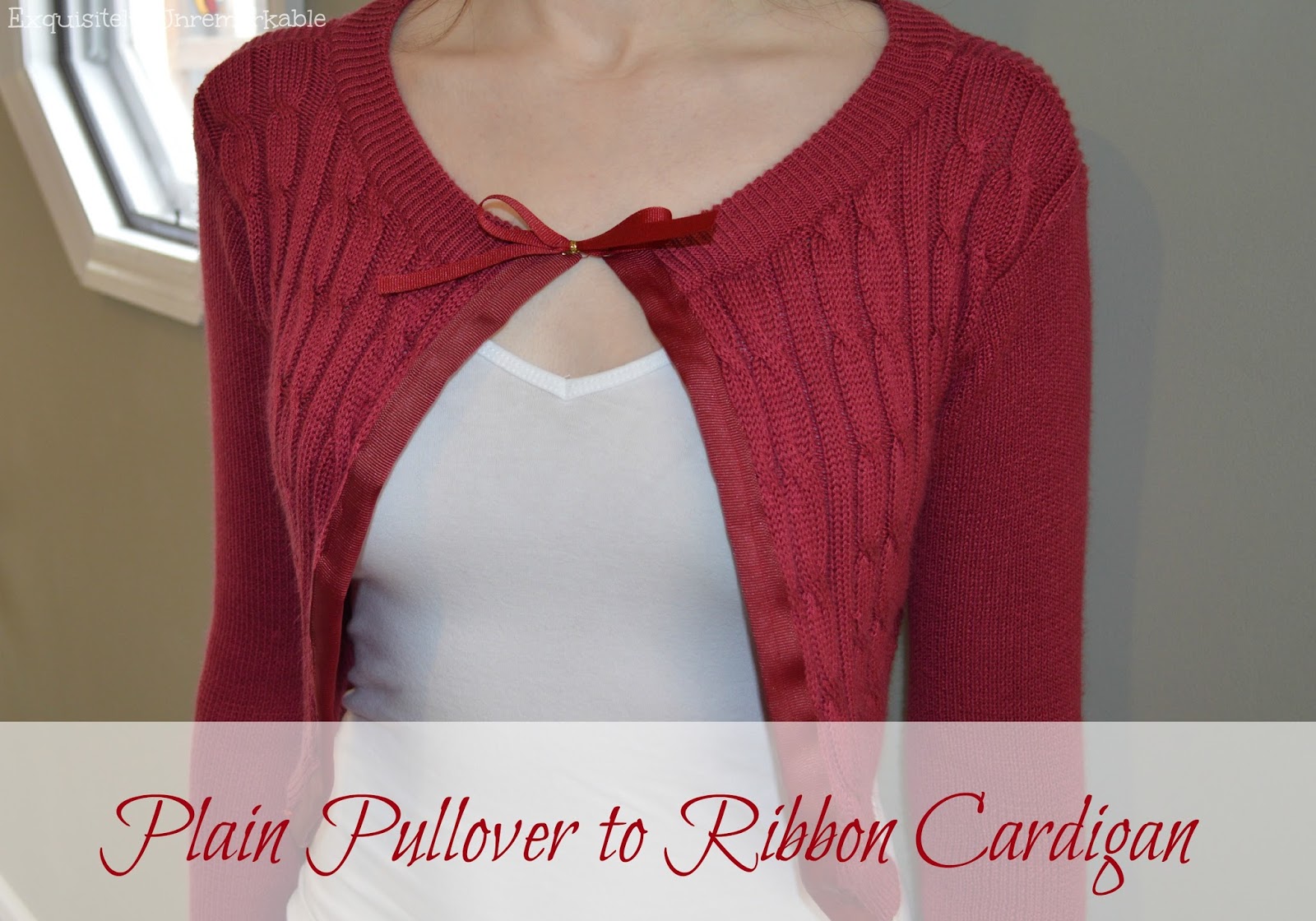 Pullover To Ribbon Cardigan Sweater Exquisitely Unremarkable