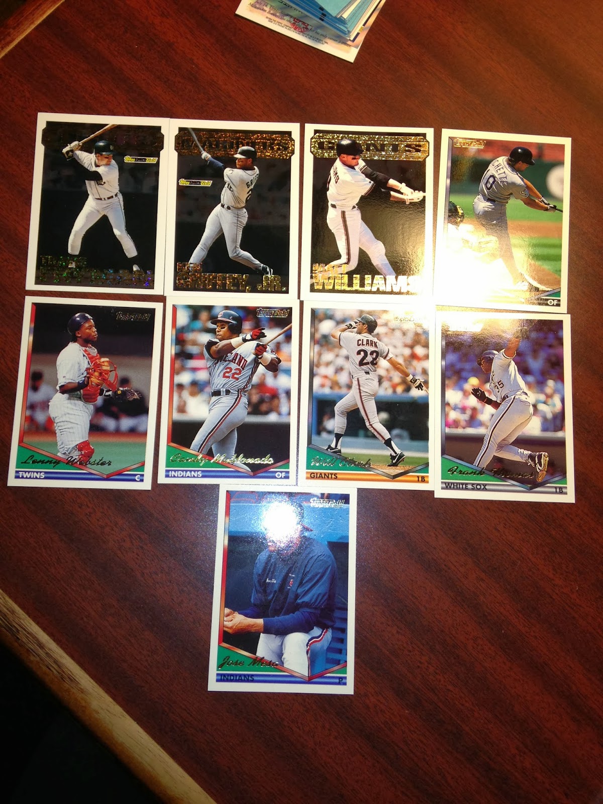Cleveland Baseball Cards Tribecards from Jonesboro, Arkansas Gold in