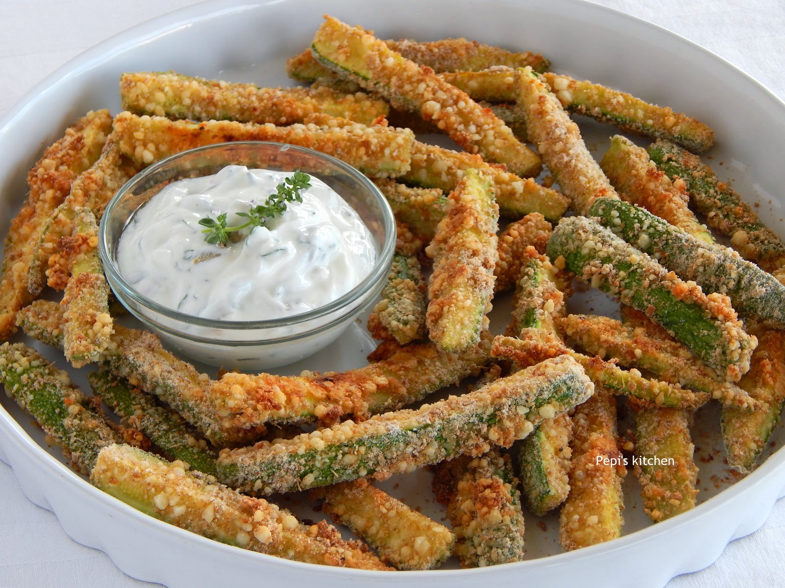 Pepi's kitchen in english Baked zucchini sticks