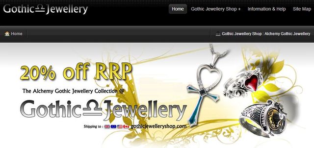 Gothic Jewelry at GothicJewelleryShop.com