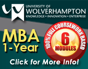 1 Year MBA, UK - 100% Course Work Based