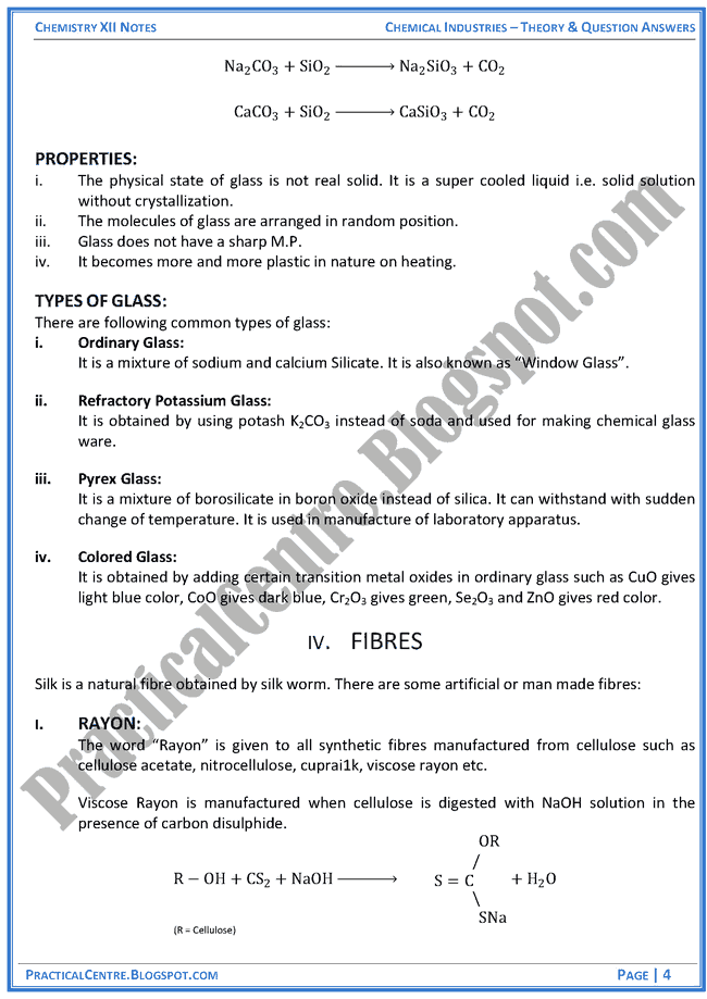 chemical-industries-in-pakistan-theory-and-question-answers-chemistry-12th