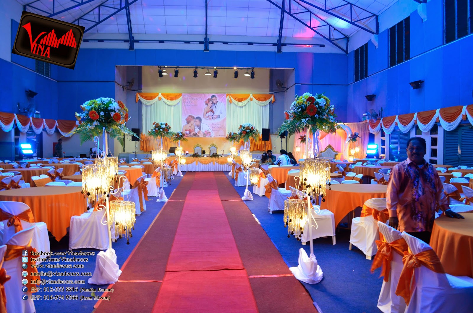 Wedding Dinner Decoration at Dewan Serbaguna Taman Maluri, Jln Wira 1, Kg Pandan, 55100 Kuala Lumpur on 22/03/2014 (Entrance Kolam Setting, Entrance Arch, Crystal Pillars, Main table Setting, Backdrop Setting on the stage and Photography Backdrop) by Vina Canopy & Decor Wedding Dinner Decoration at Dewan Serbaguna Taman Maluri, Jln Wira 1, Kg Pandan, 55100 Kuala Lumpur on 22/03/2014 (Entrance Kolam Setting, Entrance Arch, Crystal Pillars, Main table Setting, Backdrop Setting on the stage and Photography Backdrop) by Vina Canopy & Decor