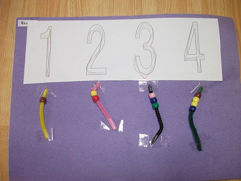 Preschool Crafts for Kids*: Number Beads Math Craft