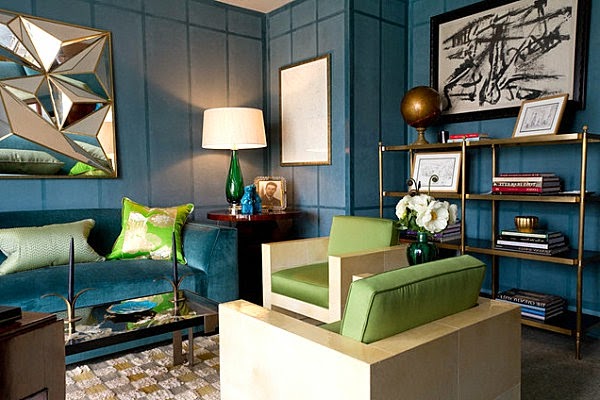Salas en verde y azul - Salas con estilo