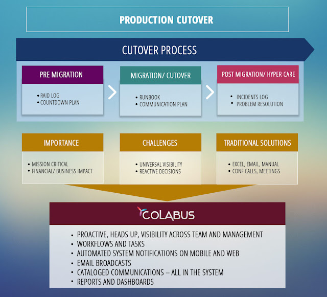 Managing the Cutover Process for Projects Colabus Infograph