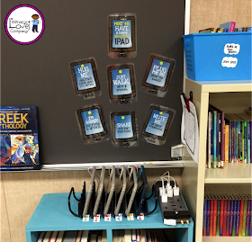 Not sure how to organize those devices?  Tired of the cords always tangling?  Classroom organization pic-tour! 