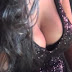 Poonam Pandey's Huge Cleavage Show in Black Dress