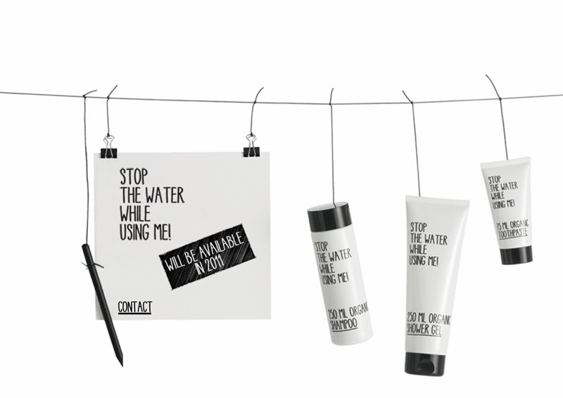 packaging de The stop the water while using me!
