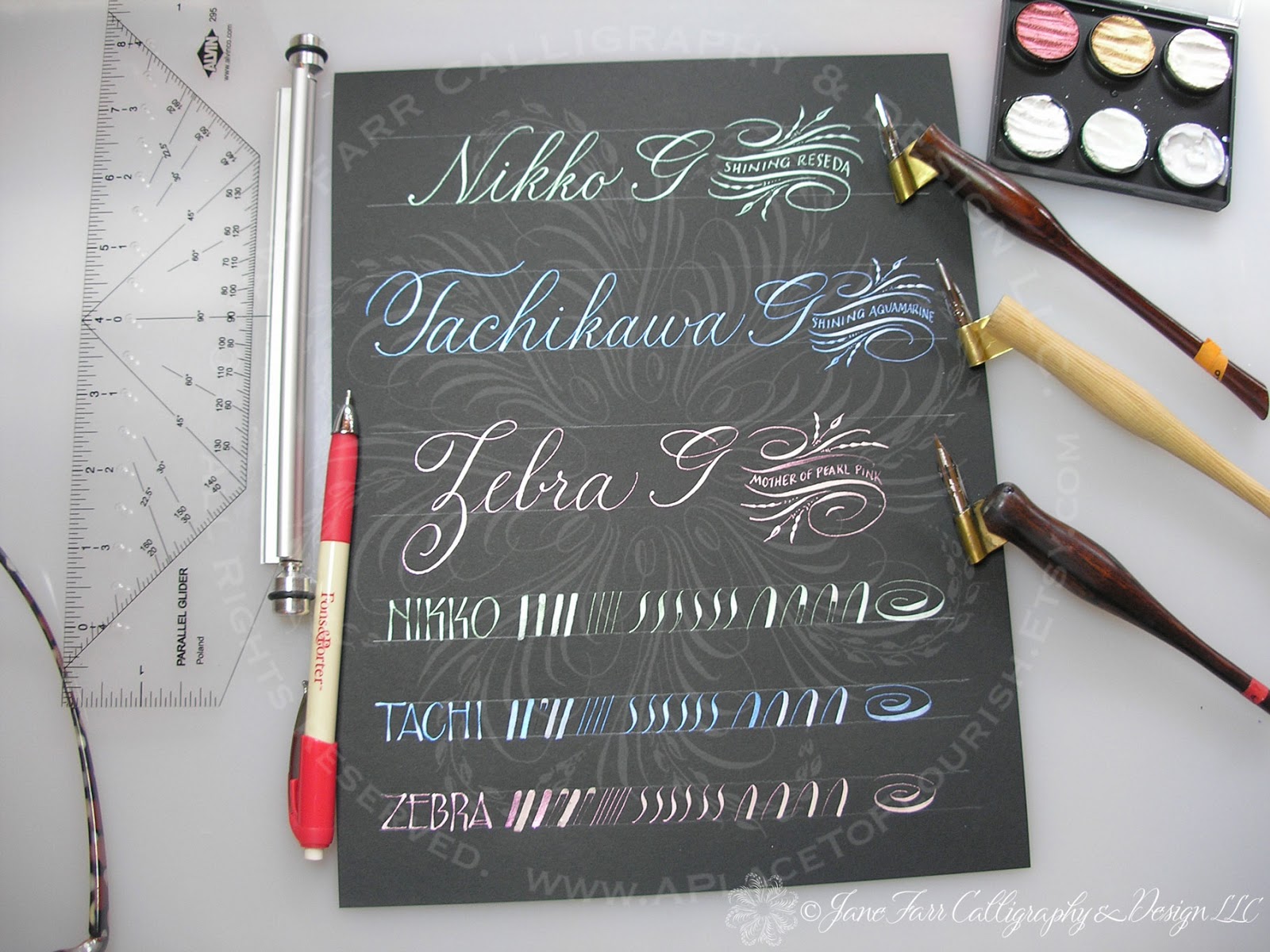 A Place To Flourish Calligraphy Flourish Friday Comparing G Nibs