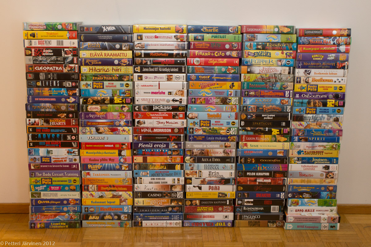 Havaintoja digimaailmasta VHSkasetit eivät kelpaa edes kierrätykseen