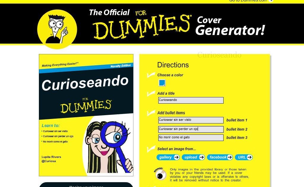 Hazte una portada "for Dummies" Curioseando