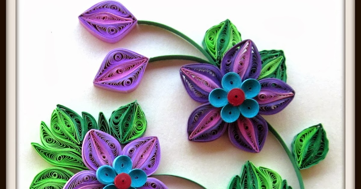 DAYDREAMS Purple quilled flowers