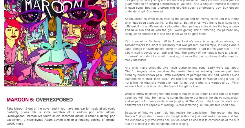 maroon 5 overexposed all songs maroon 5 overexposed all songs
