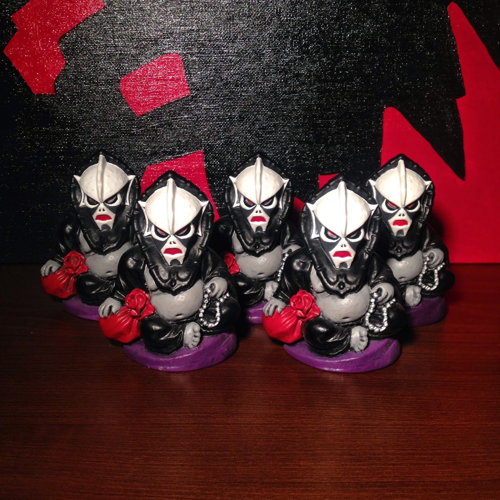 Painted boddhak masters of the universe buddha resin figure by etc toys kevin watts