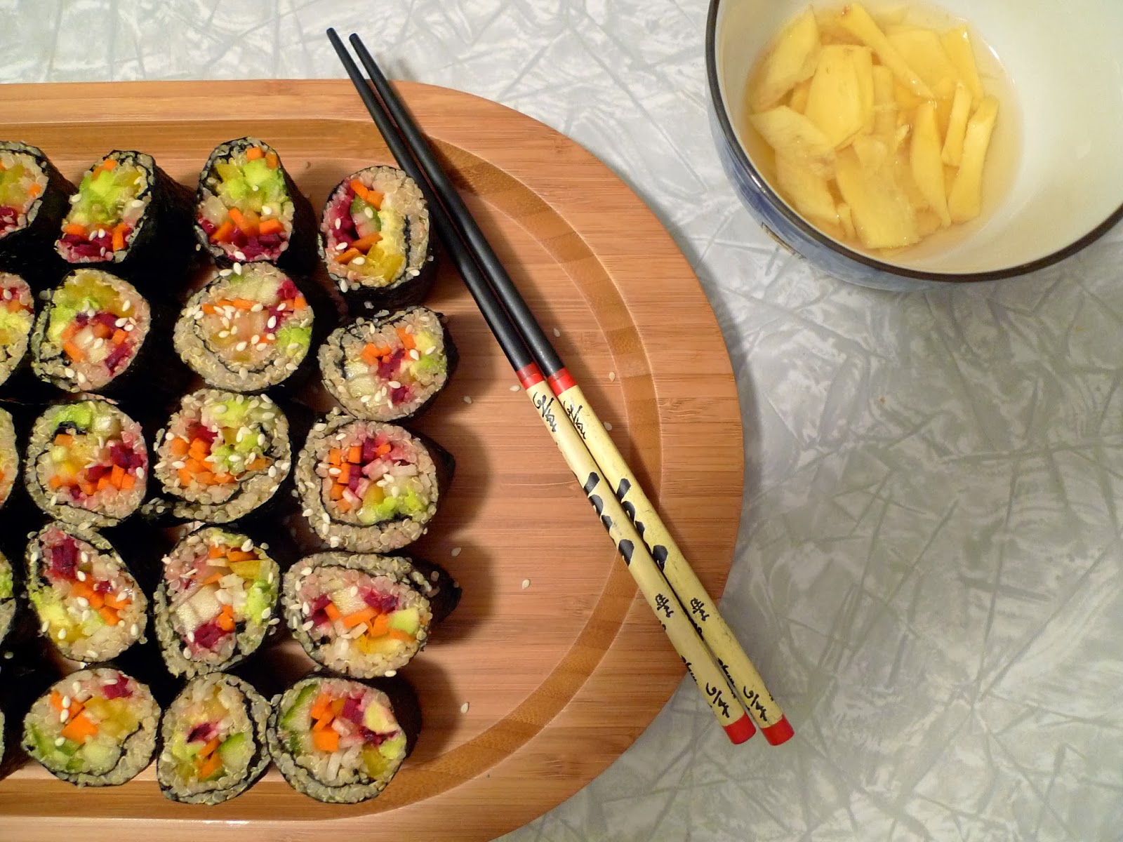 TOP KNOT let's make quinoa sushi!