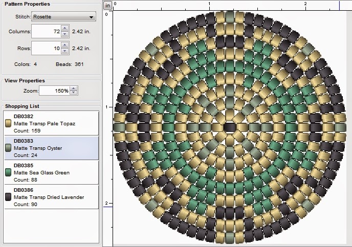 imaginesque beading pattern 44 round motif bead graph paper