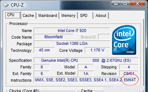 So sánh Win 32 bit và 64 bit 5 cpuzcorei72667cpuidle
