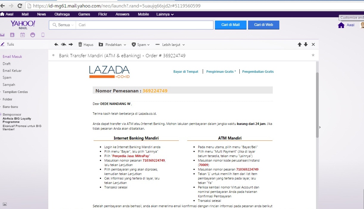 Opsi pembayaran kalkulator online
