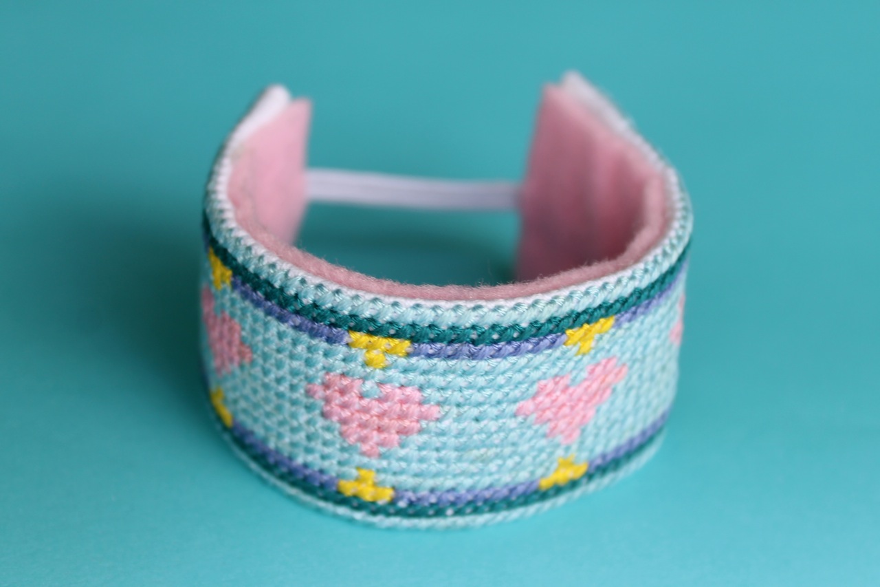 Guest Post at Caught On A Whim DIY Cross Stitch Bracelet