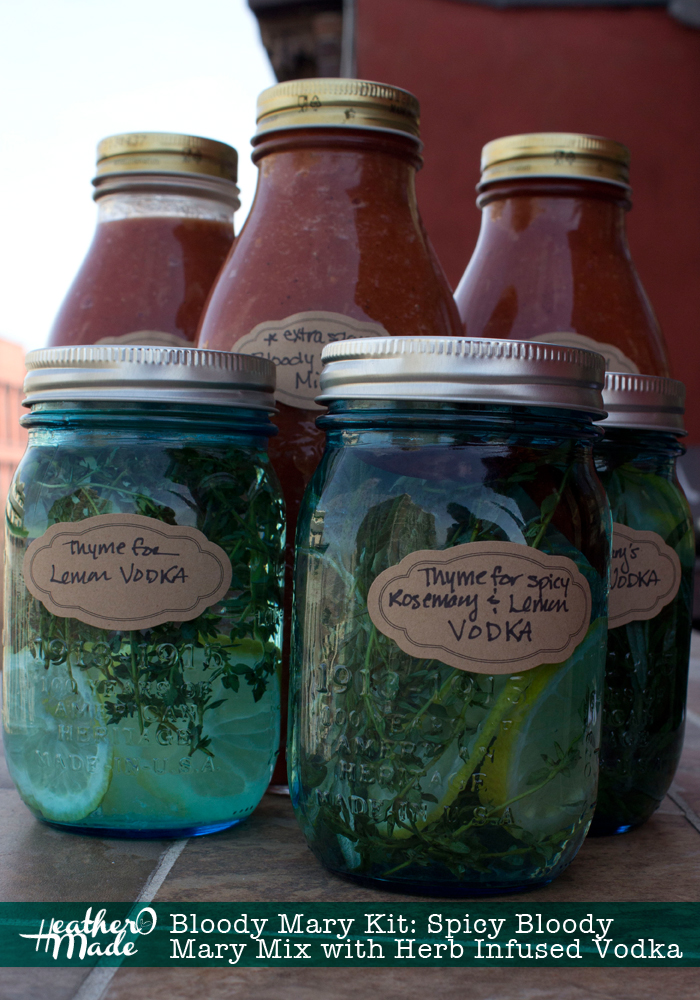 Heather O Made Homemade Gift Bloody Mary Kit with Spicy Bloody Mary