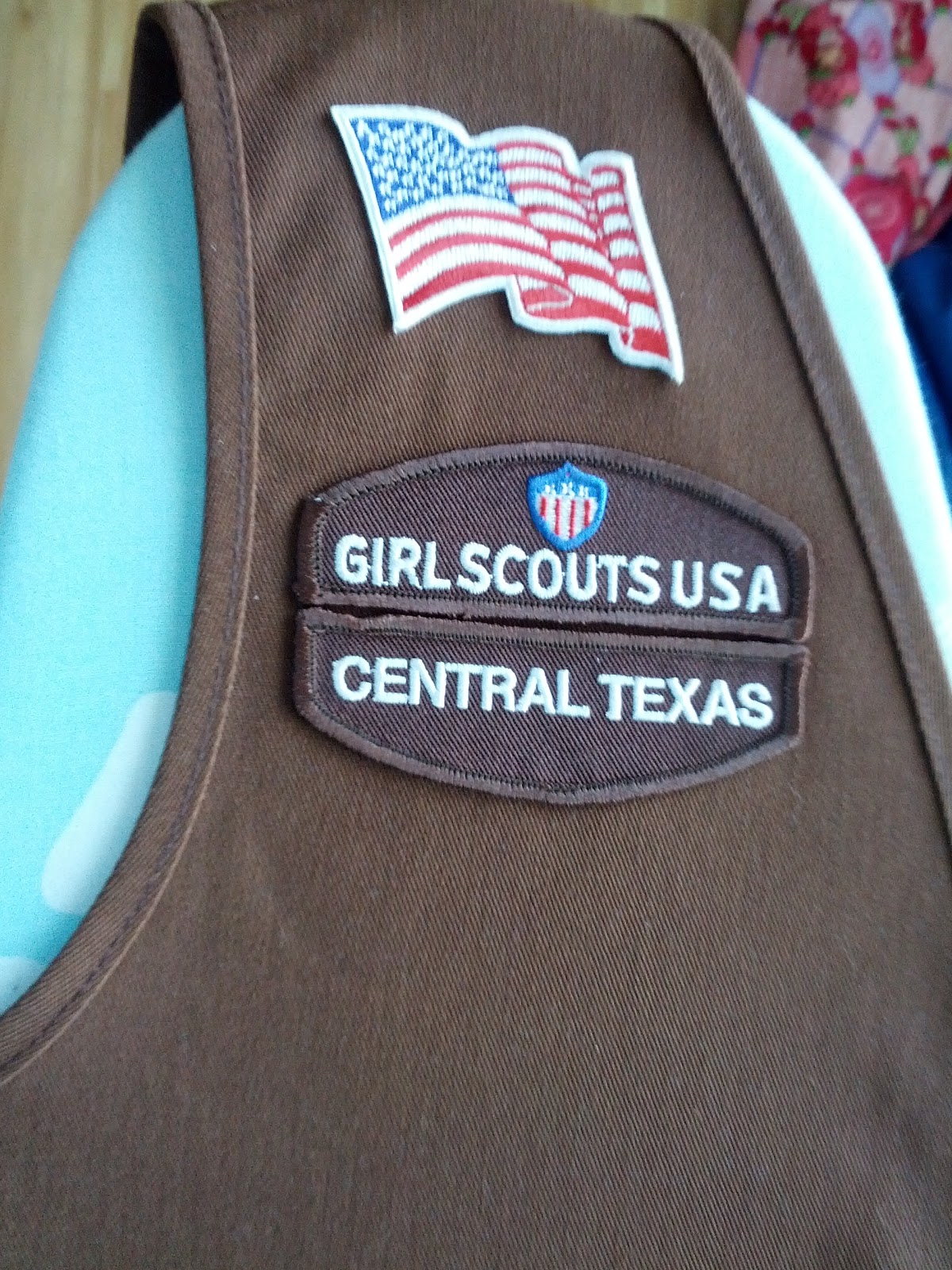 Views from the Porch Bridging to Brownies New Vest New Patches