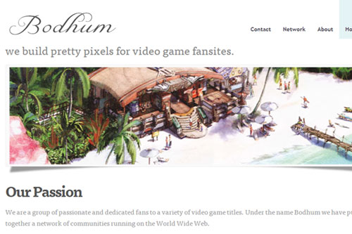 minimal website
