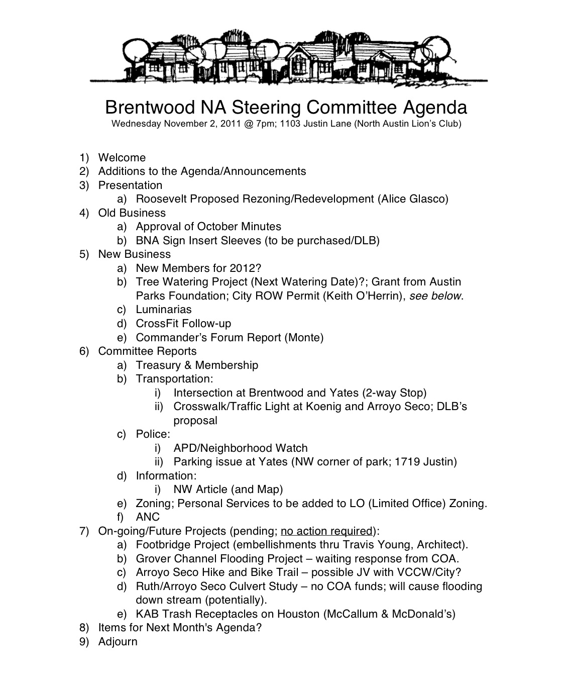homeowners association meeting minutes template