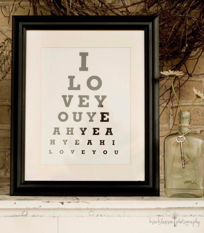 from Gardners 2 Bergers Easy DIY "Eye Chart" Art