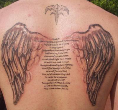 Wrist Tatoos on Issued Tattoo  Angel Wing Tattoos