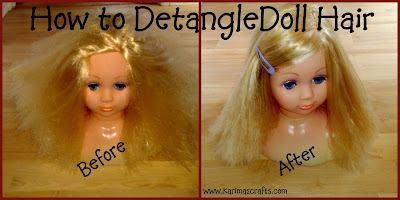 how to detangle doll hair tutorial