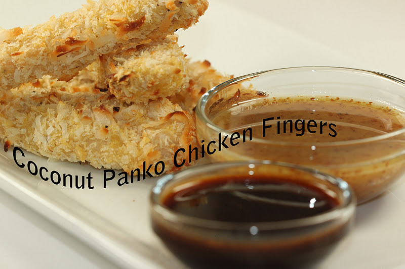 Baking is my Zen Coconut Panko Chicken Fingers with Honey Mustard