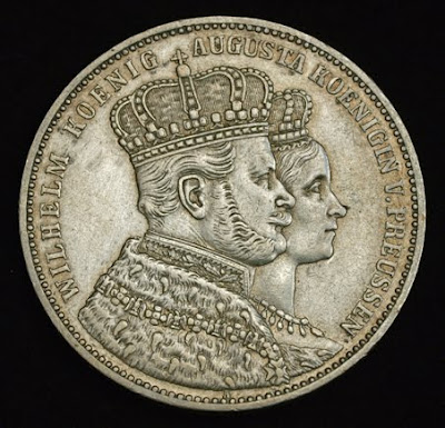 German coins Prussian Coronation Thaler silver coin Deutsche Münzen