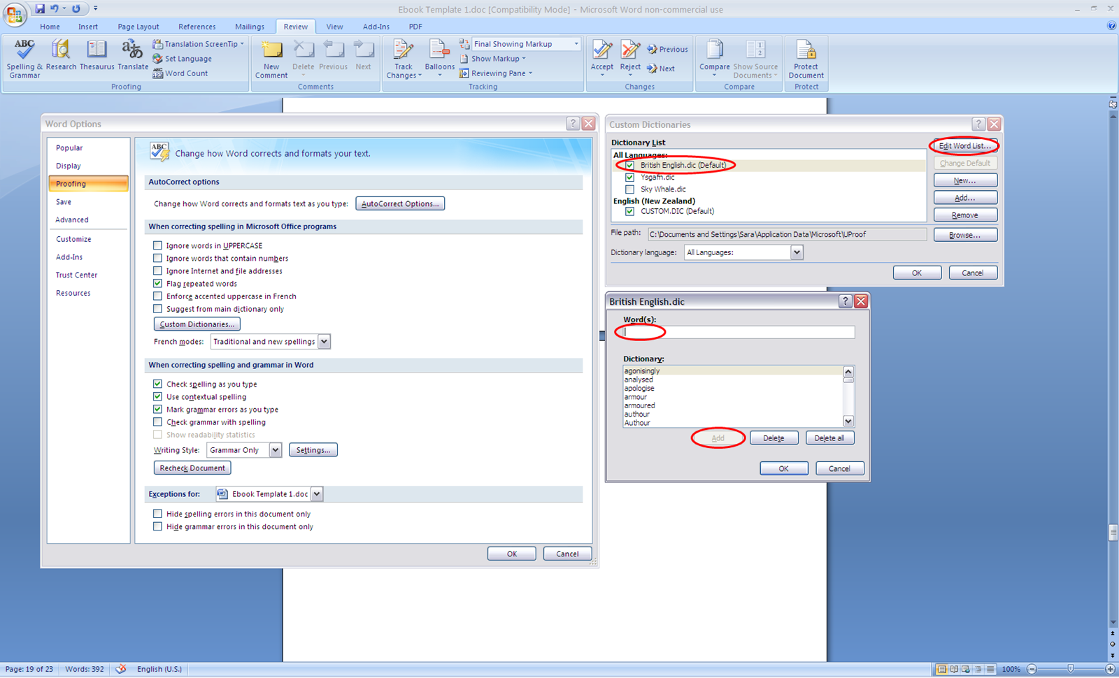 How to create an eBook using Microsoft Word S. E. Fearon