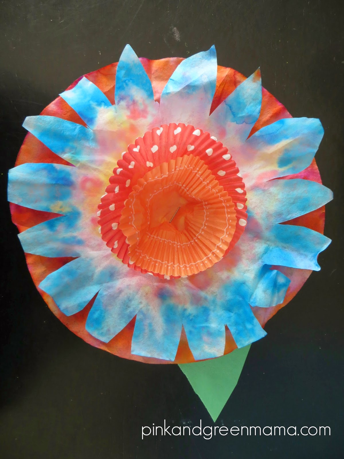 Pink and Green Mama Kid's Craft How to Make Beautiful Flowers with