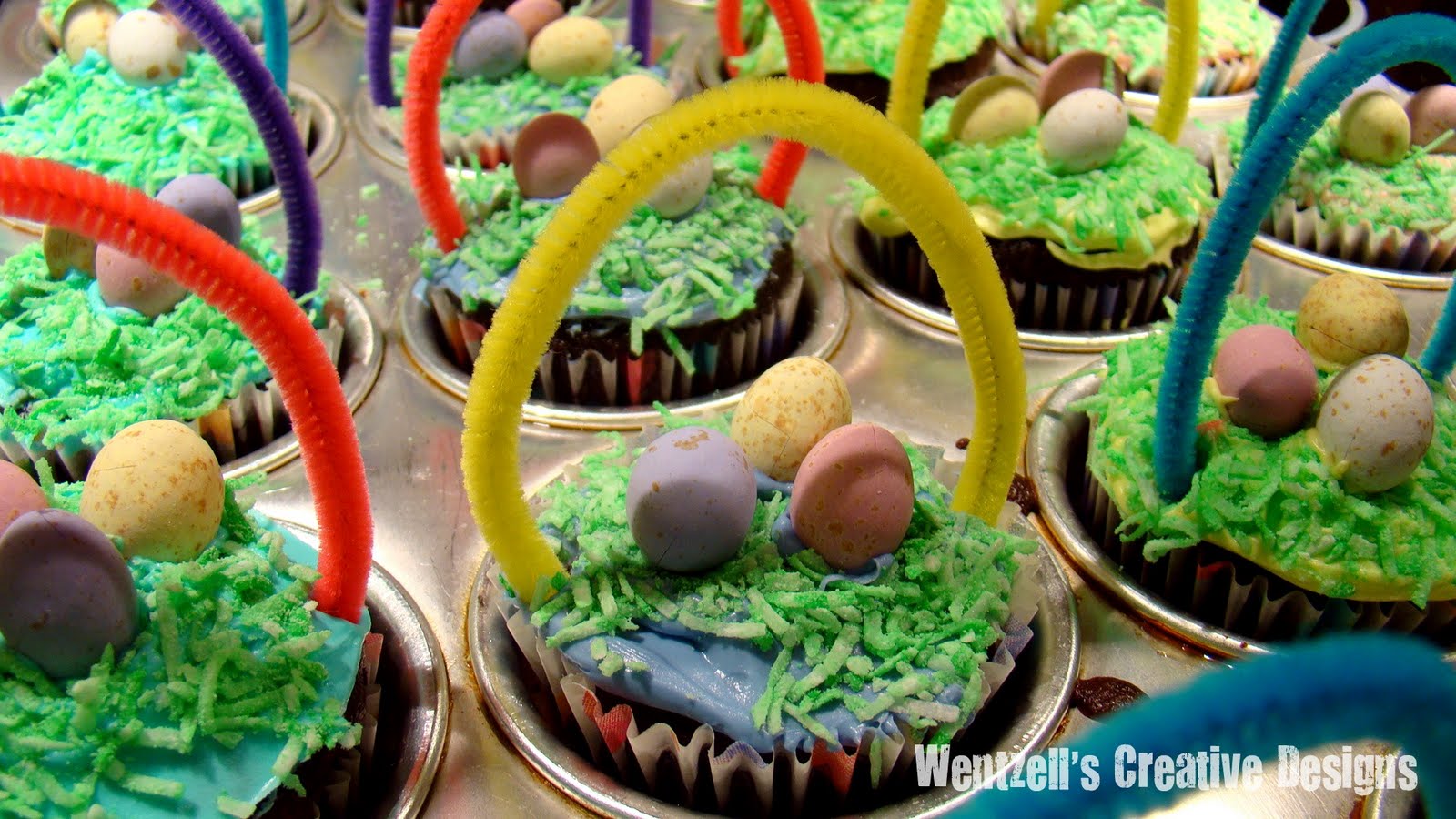 Wentzell's Creative Designs Easter Basket Cupcakes
