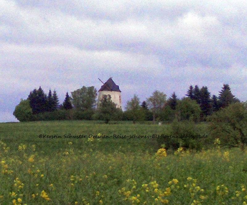 Historische Windmühle Reitzendorf Wahrzeichen Schönfelder Hochland