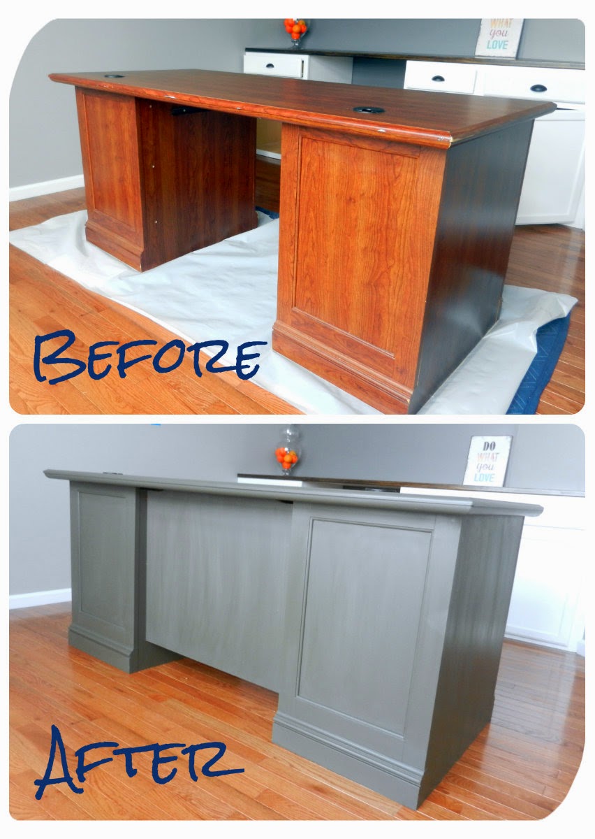 The Pros and Cons of Chalk Paint {and my desk makeover} Moving to the Country