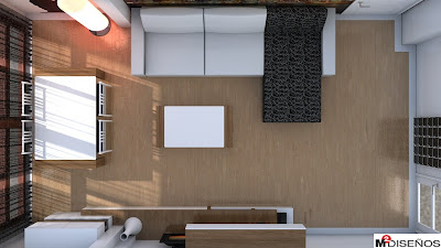 Proyecto de salón comedor con columna en pared de mueble. | M² DISEÑOS